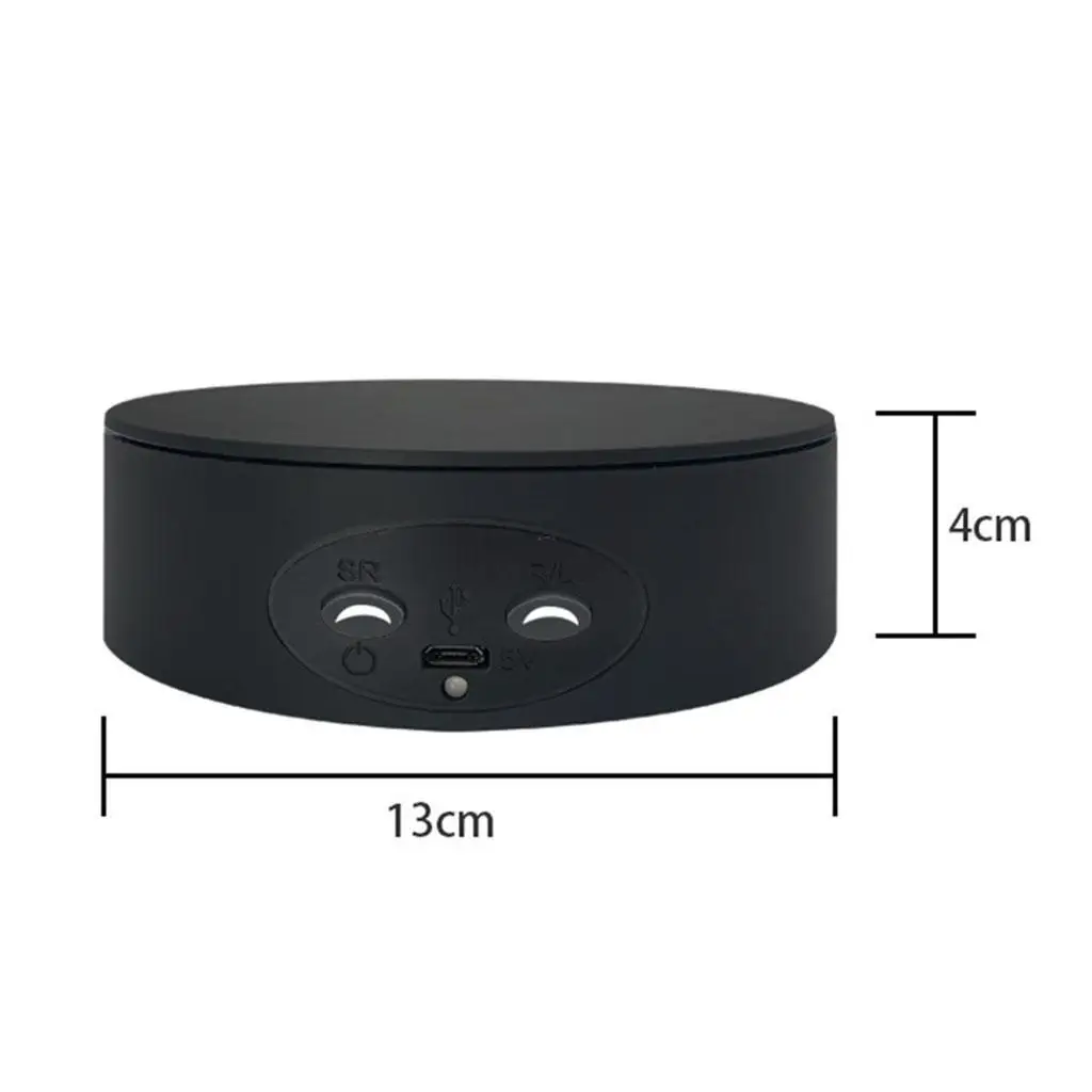 Electric Rotating Display USB Charging Turntable for Photography Show Stand Black