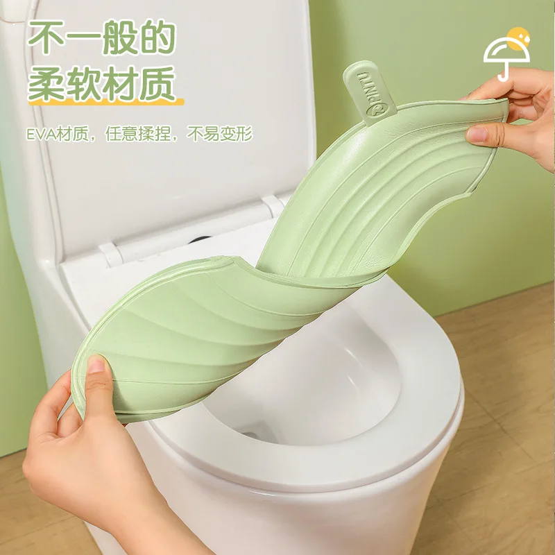 Waterproof Toilet Mat Four Seasons Universal Portable Toilet Seat Eva Non-Dirty Hand Adhesive toilet seat covers