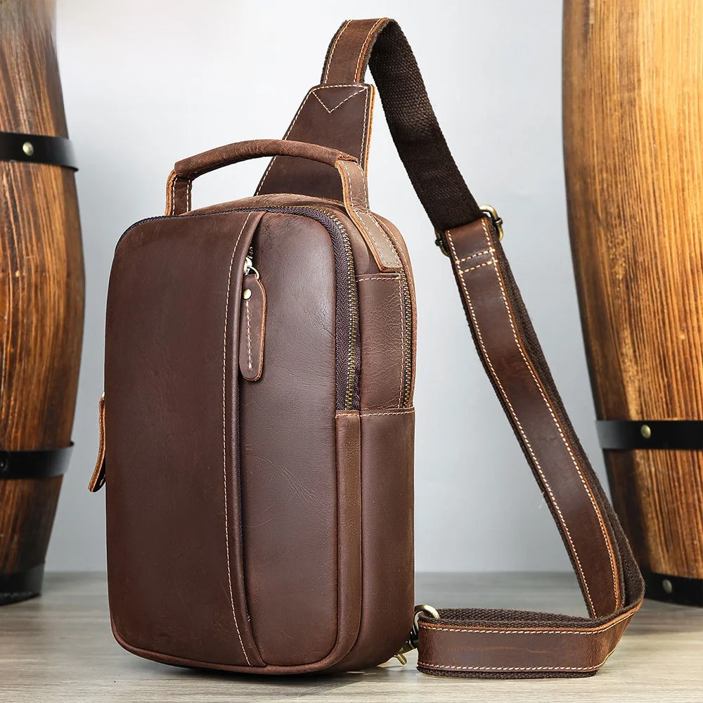 top-layer-cowhide-leather-men's-chest-bag-fashionable-vintage-single-shoulder-slant-cross-bag-crazy-leather-bag