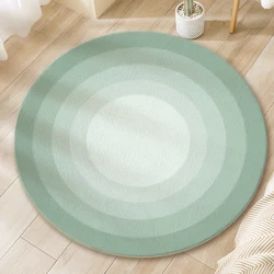 Simple Gradient Living Room Round Carpet Light Luxury Study Room Cloakroom Fluffy Soft Carpets Home Bedroom Bedside Plush Rug