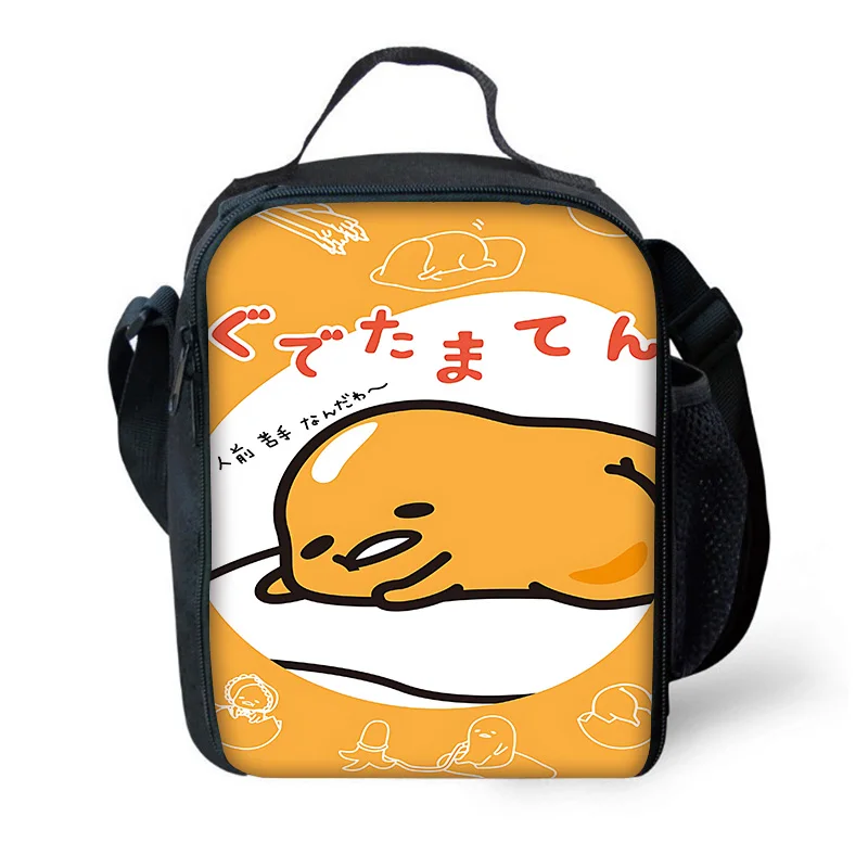 Sanrio Gudetama faules Ei Kind große Kapazität Tasche für Jungen und Mädchen Student im Freien Picknick wieder verwendbare thermische Kühler Lunchbox