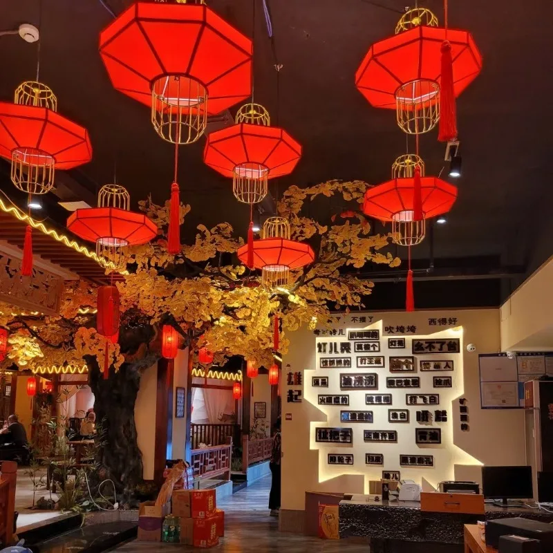 

New Chinese Designer Pendant Light Antique Sheepskin Corridor Lantern Lampshade Art Restaurant Corridor Hotel Tea House Decor