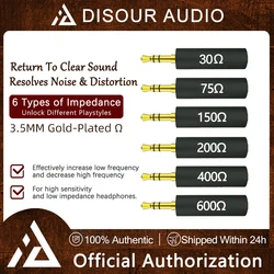 Conductor Earphone Impedance Plug 30/75/150/200/400/600 ohm Noise Cancelling Adapter 3.5mm Resistance Reduce Noise Filter Plug