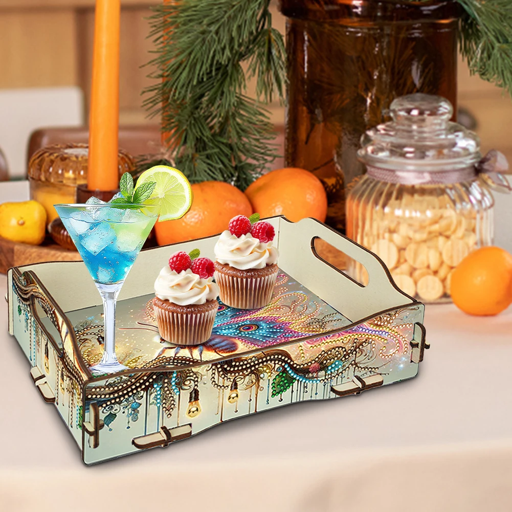 Поднос для сервировки с ручкой – обзор и цена Resin Art Wooden Tray