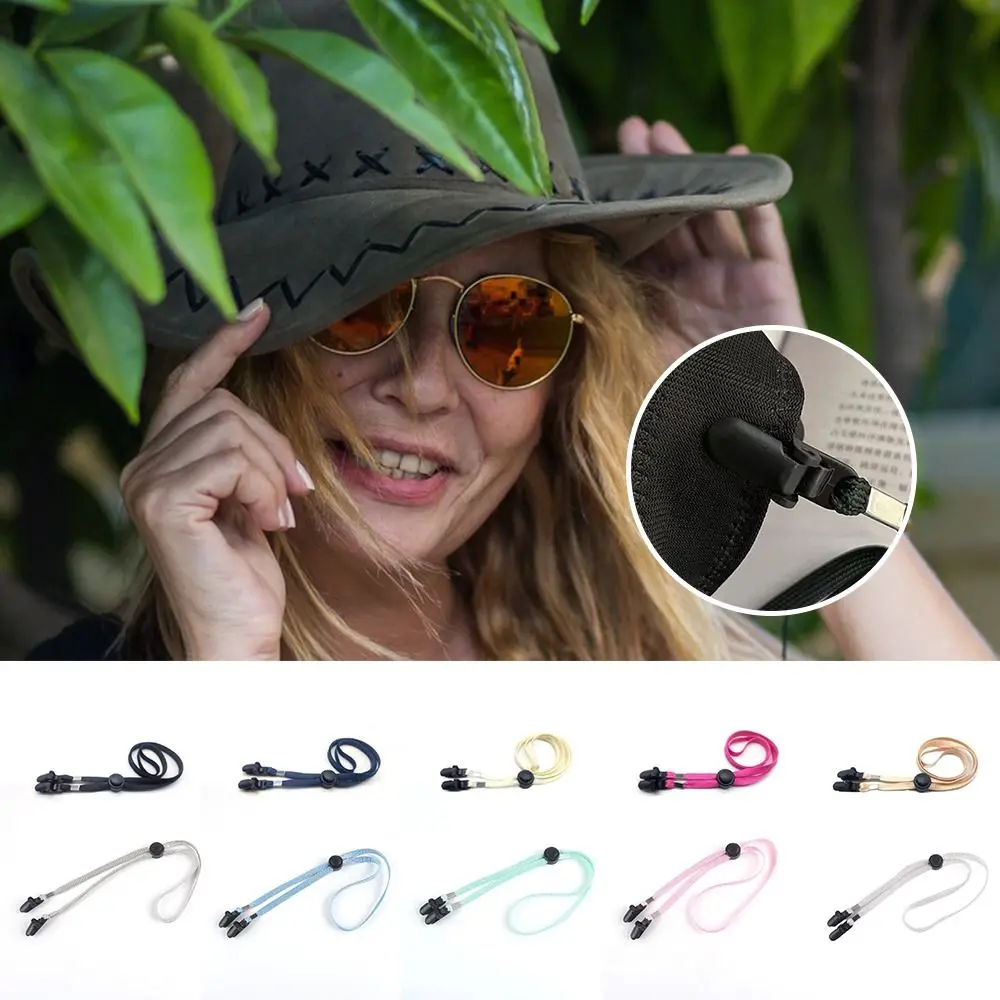 Quality Anti-lost Hat Chin Cord Windproof Adjustable Windproof Hat Solid Color Hat Retainer Hat