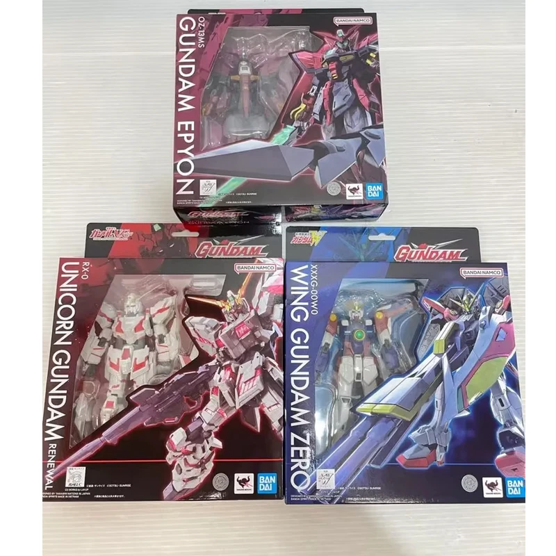 Bandai véritable GU RX-0 licorne GUNDAM EPYON XXXG-00W0 aile GUNDAM zéro Anime figurine à collectionner modèle jouets cadeau enfants