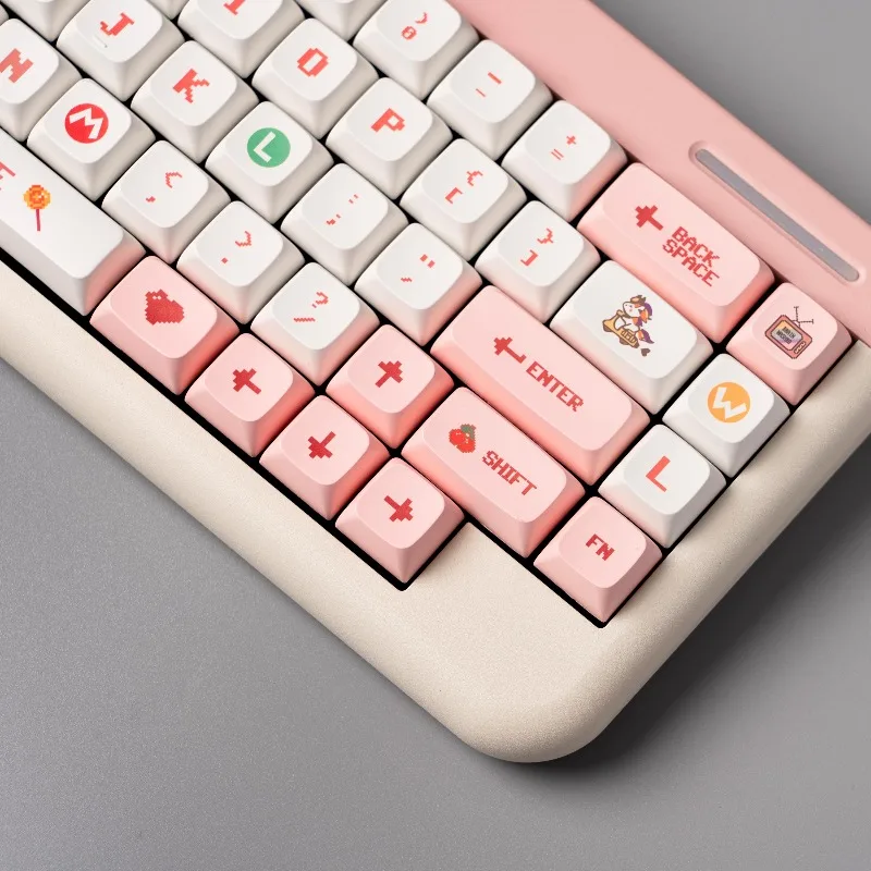 Teclas Temáticas Estilo Pixel, Perfil XDA, Material PBT, Teclas de Juego Hua con Efecto de Calor Ascendente, Adecuadas para Teclados Mecánicos