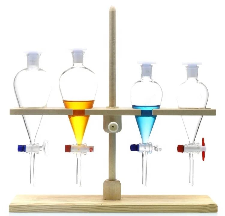 50Ml 500ml 1000ml 2000ml 10l laboratory separation funnel plastic borosilicate glass separation funnel with bracket