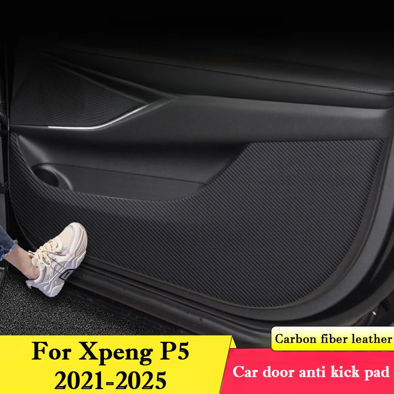 

For Xpeng P5 2021 - 2025 Car Door Anti Kick Pad Glove Box Protection Stickers Mat Scratch Resistant Film Interior Accessories