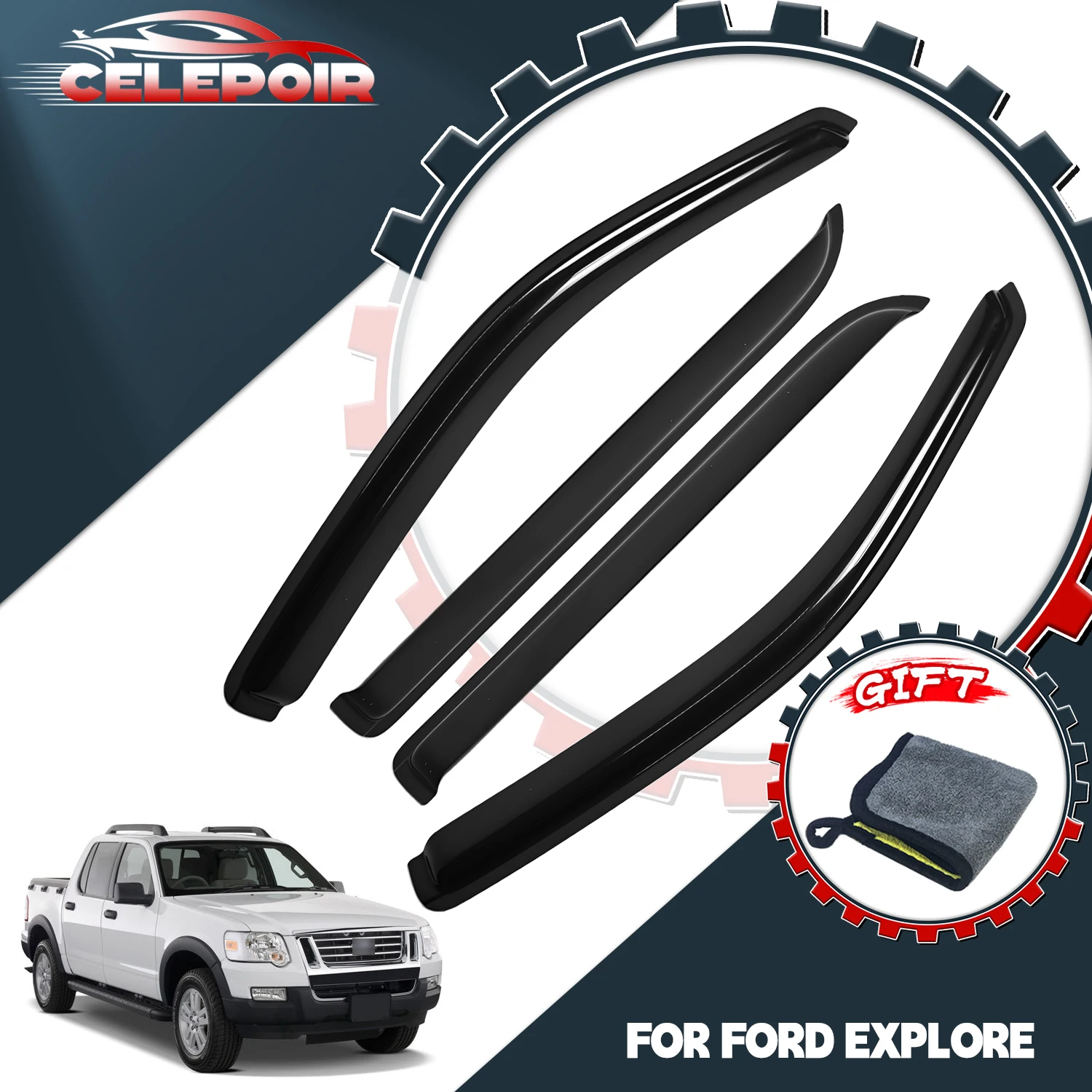 

Дефлекторы окон (ветровики) для Ford Explorer 2002-2010