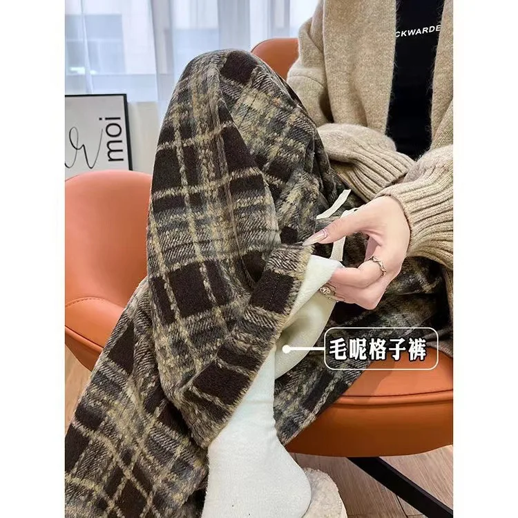 Hose mit weitem Bein, Patchwork, Damen-Herbst-Mennium-Trend, Baggy-Fit, soziale, feuchtigkeitsableitende Cord-Schärpen, Softshell-Kordelzug