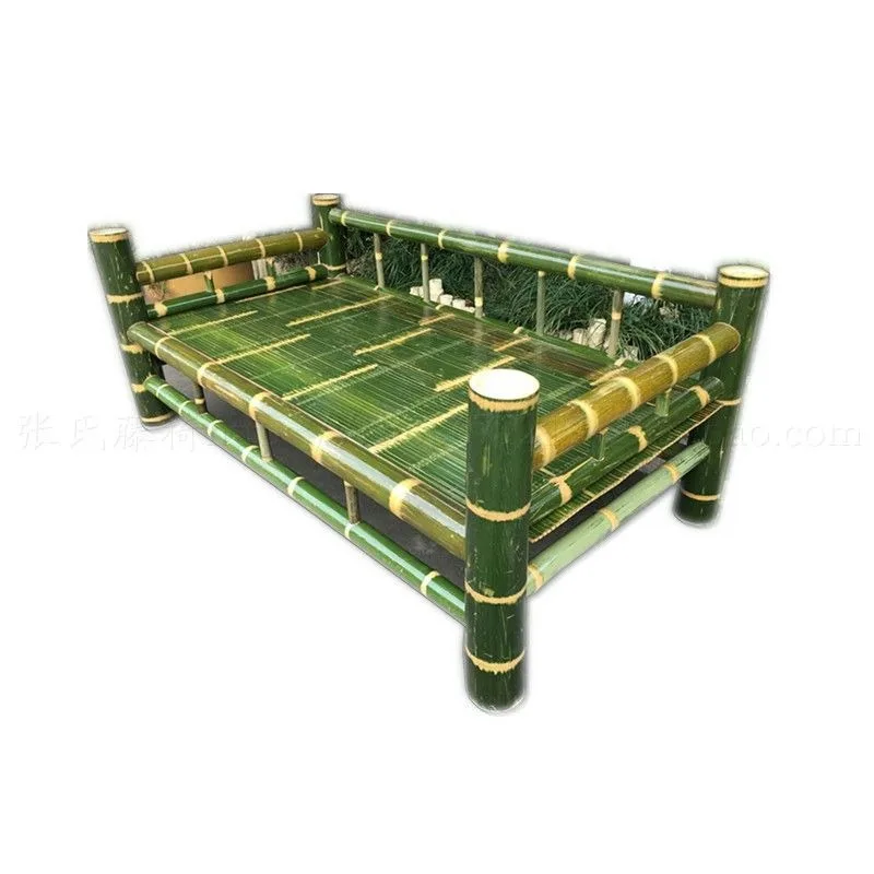 Bamboo bed pedal rice sofa chair bamboo bed old-fashioned handmade natural lunch break bed