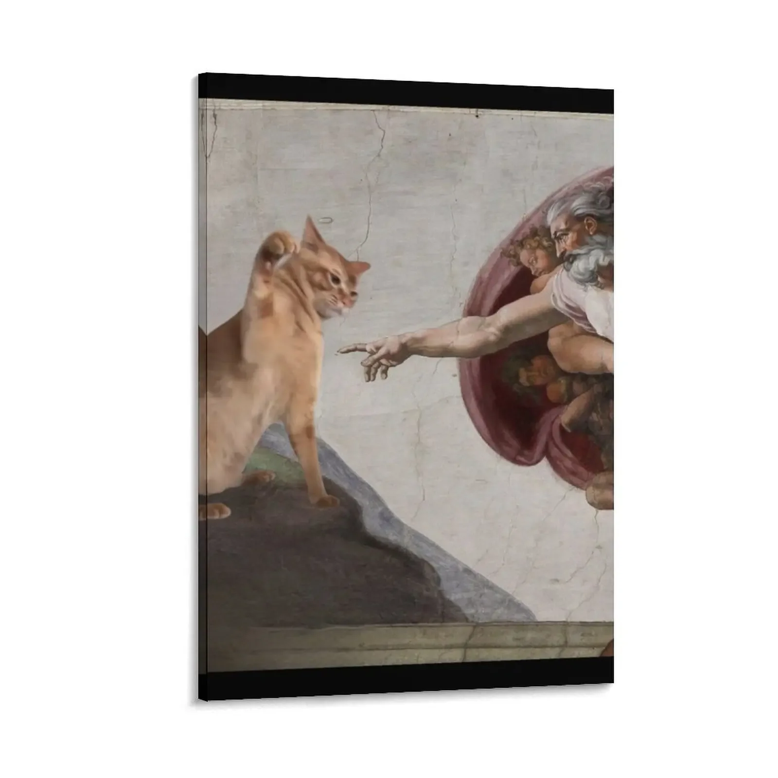 

PURRFECT CREATION: And GOD Created Cats Canvas Painting Decoration for bedroom fashion wall paintings Picture on the wall