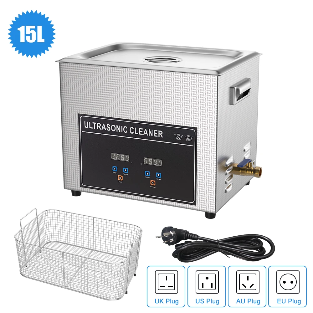 15L Ultrasonic Cleaner Machine for Phone Repair Carburetor Accessories Ultrasound Bath Retainer Ultra Sonic Cleaner Denture