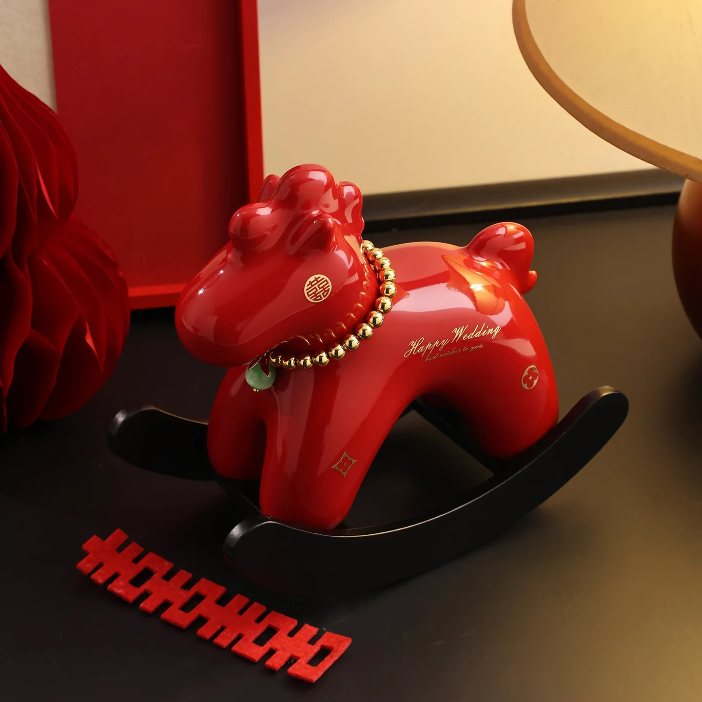 Pony ceramic ornaments mascot New Year's Day gifts merchandise small gifts wedding room layout