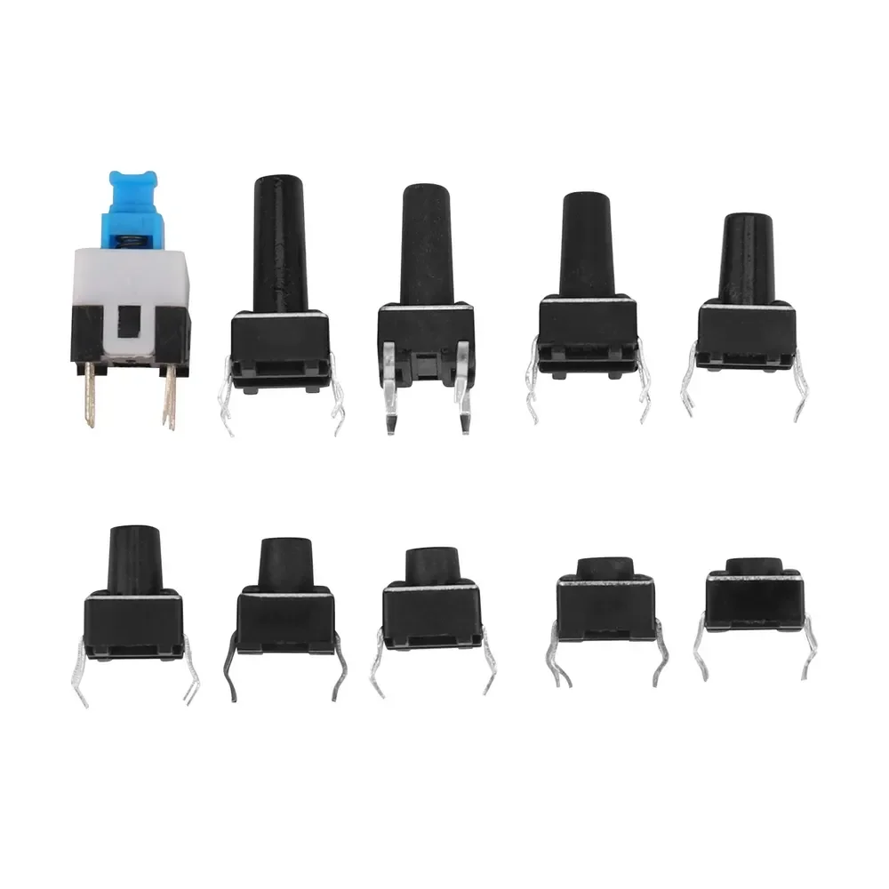180pcs Tact Switch Kit Mini Push Button Switch Momentary Tactile Push Button Micro Key Switches 6*6*4.3/5/6/7/8/9.5/11/12/13/14