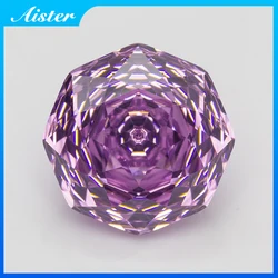New 5A Fancy Purplish Pink Millennium Octagon Rose Cut Cubic Zirconia Loose Gemstones for Jewerly Making