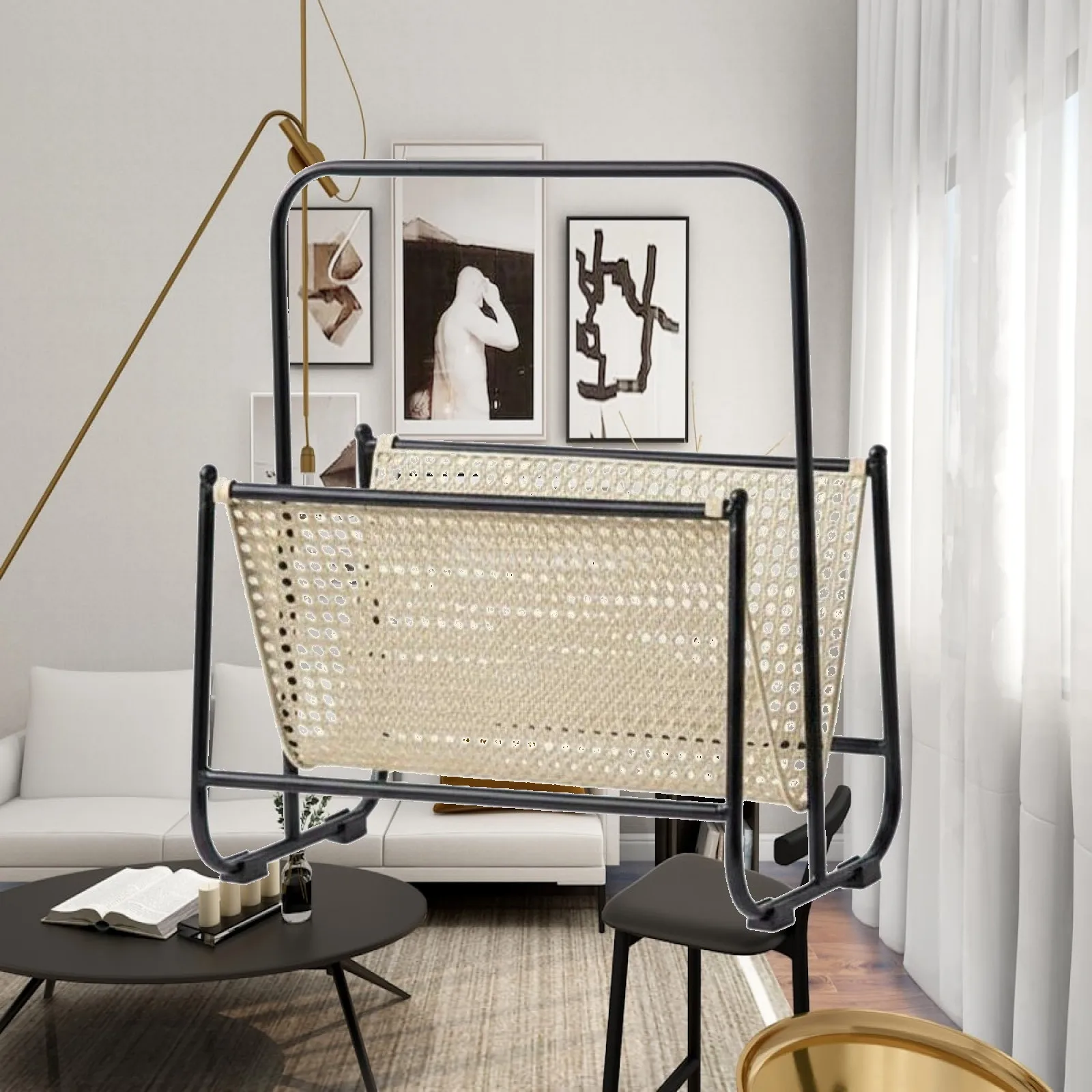 minimalist-woven-fabric-magazine-rack-space-saving-storage-basket