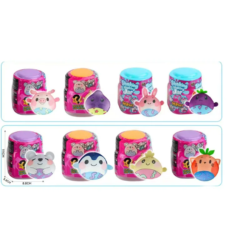 New Creative 8 Blind Box Magic Shake Jars Cute Animal Series Surprise Blind Box Decompression Doll Gift Toy Catalog Collection
