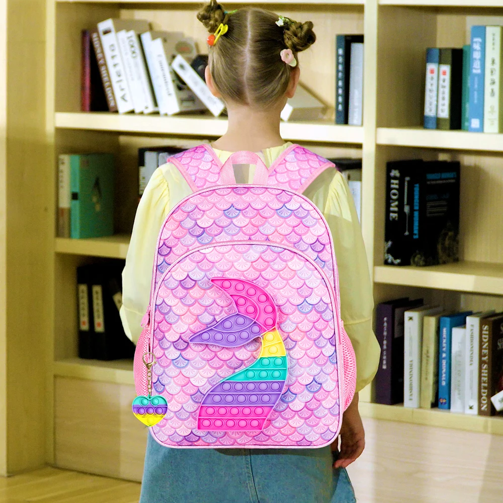 3PCS Kids Backpacks for Girls, 16\