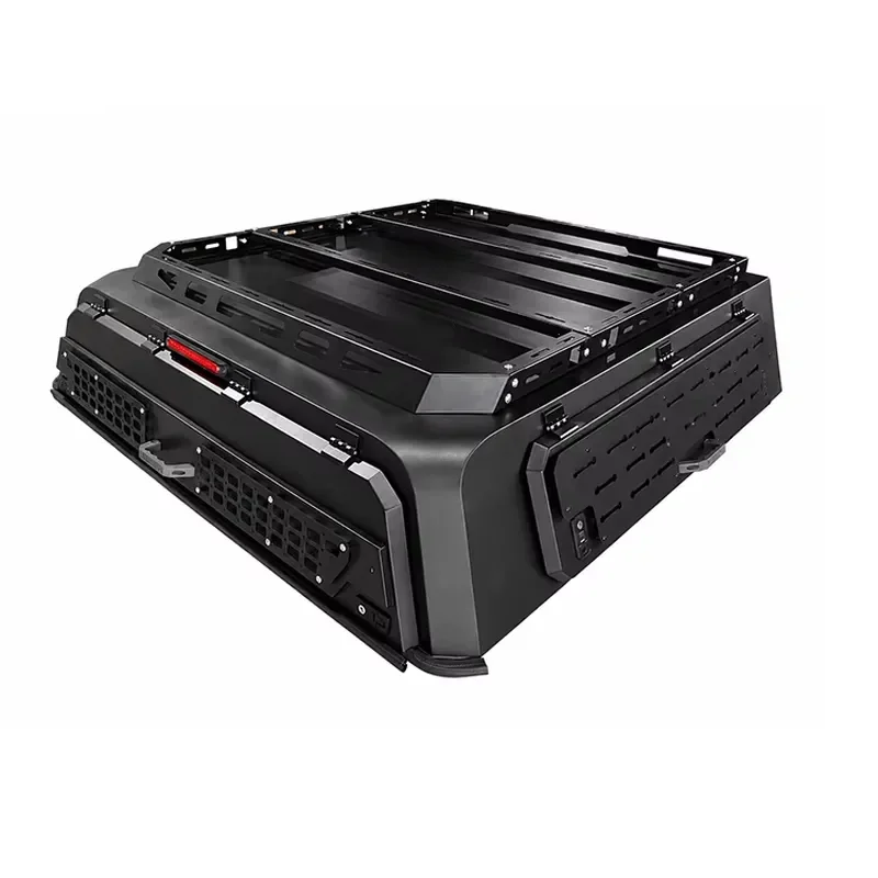 Hard Aluminum Manual Folding Three-Door Pickup Truck Bed Camper Shell Waterproof Lockable Cover Truck Bed Toppertruck Cover