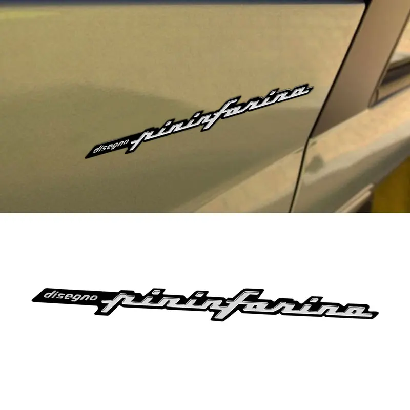 3D Aluminum Car Styling pininfarina disegno Emblem For Hyundai matrix Tucson Santafe Elantra Tiburon Auto Accessories