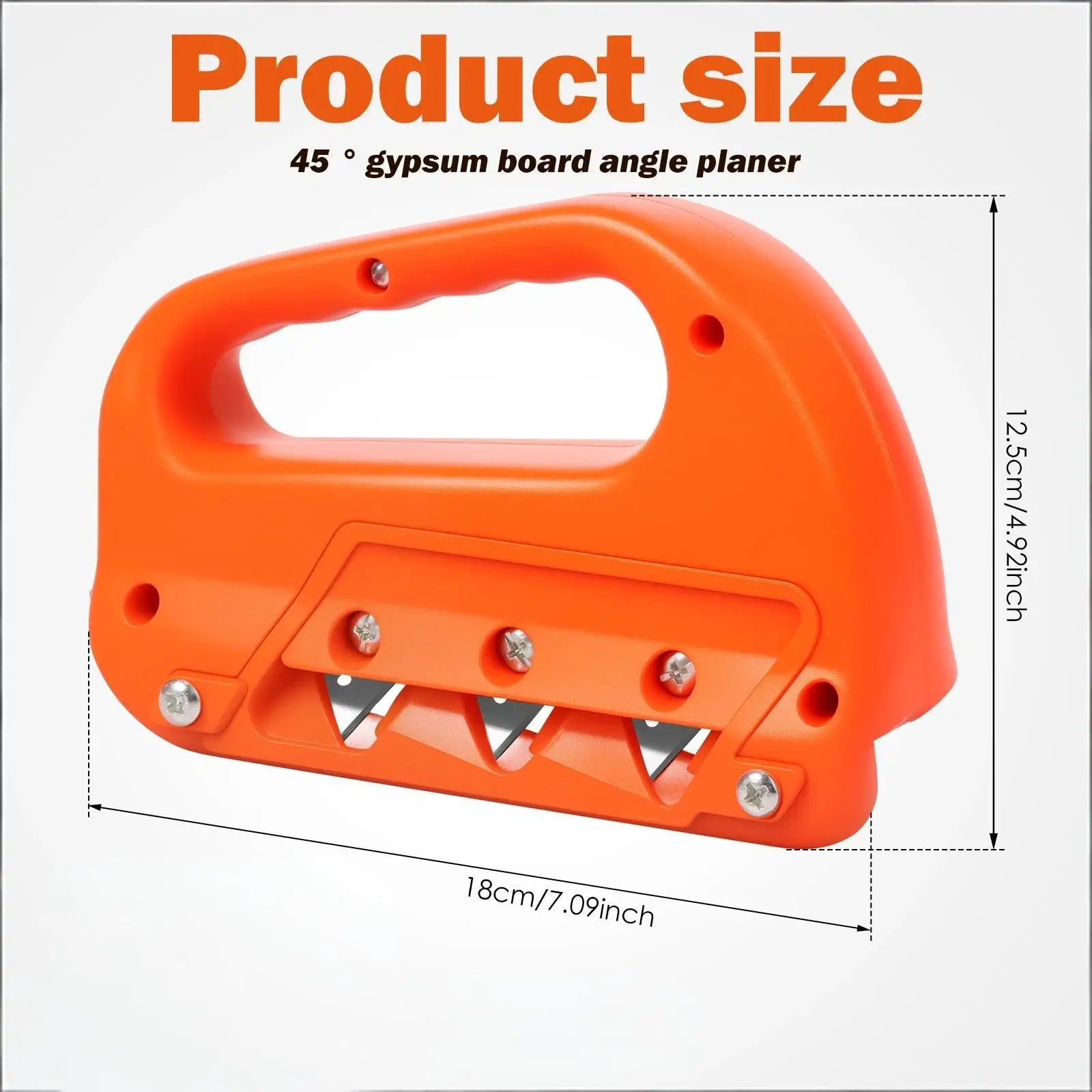 Handwerkzeug für Gipskartonplatten, Gipsplatten-Handhobel für Präzise Trockenbau-Kantenabschrägung bei 45° ° 60 ° Holzbearbeitungsfräser – Detail 5