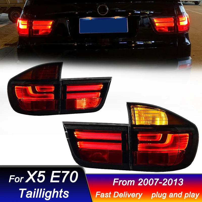 Car styling Tail Lights For BMW X5 E70 2007-2013 new style full led Dynamic Turn Signal Light Tail Lamp Assembly