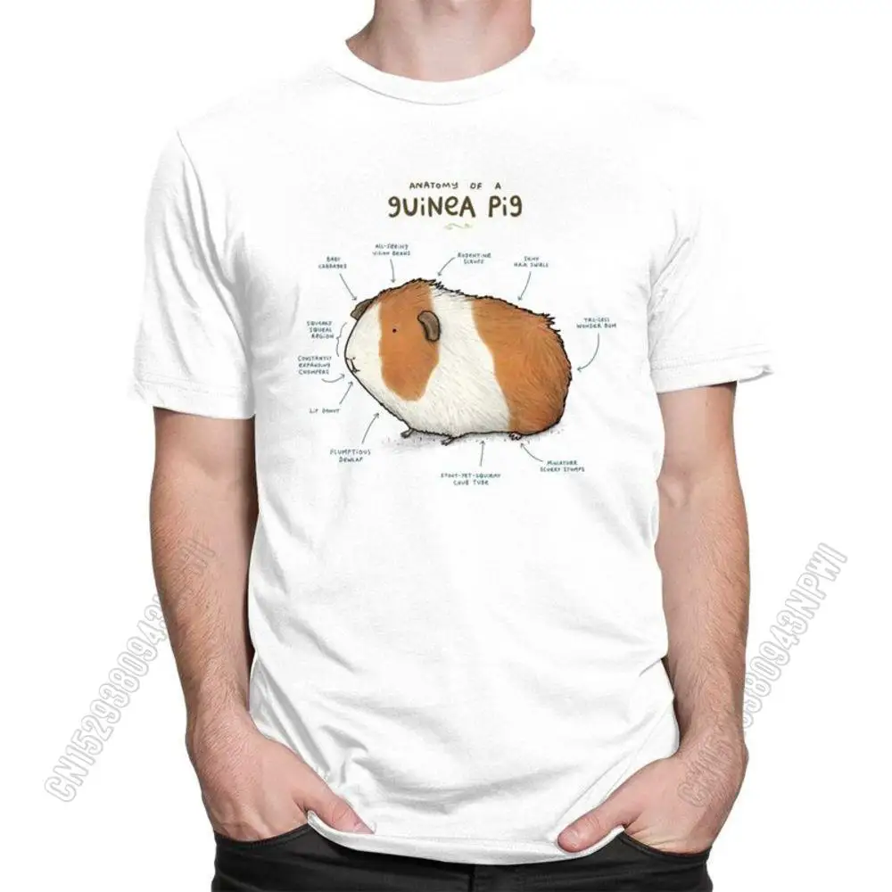 Personality Anatomy Of A Guinea Pig T Shirt Men Cotton T-Shirt Summer Animal Pet Tees Fashion Tshirt