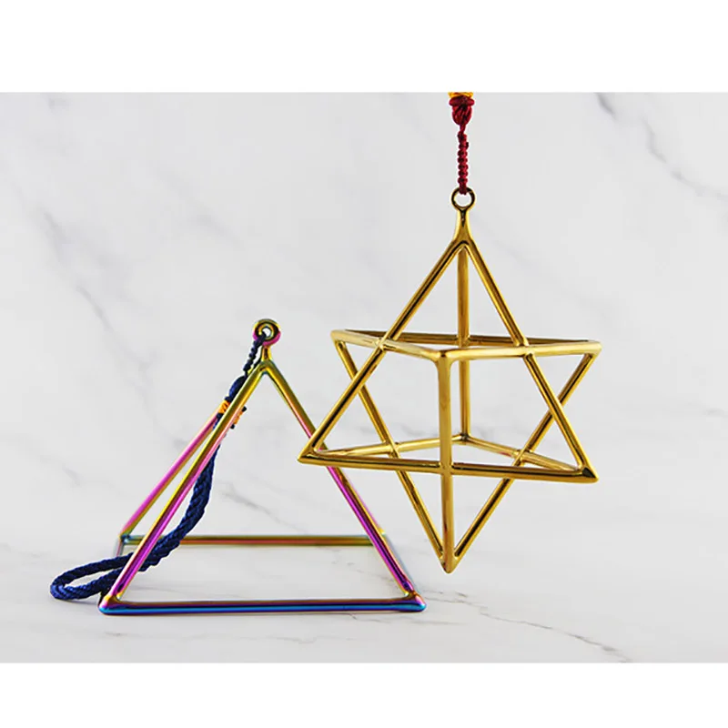 Star Linkup Aurora Iridescent High Purity Quartz Merkaba Star Singing Crystal Hanging Sound Merkaba Deep Vibration Energy Healing Chakra Activation Meditation Sound Bath Spiritual Space Cleansing Decor Sound Therapy Instrument view 5