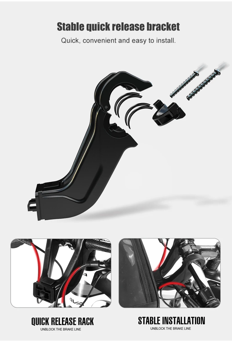 WILD MAN BBG071 Fahrrad Lenkertasche EVA Hartschale Regenschutz Aufbewahrung kleiner Zubehörteile – Detail 5