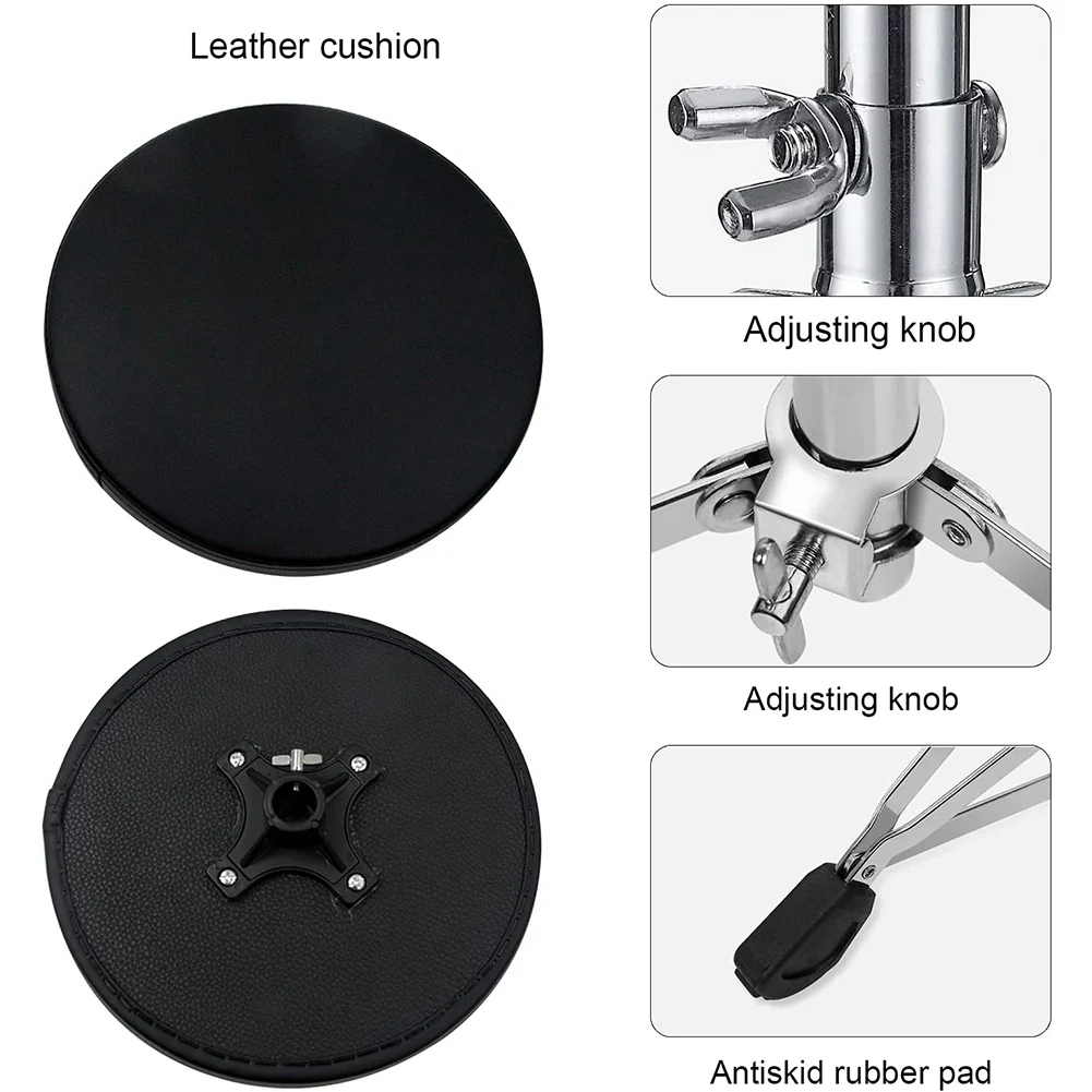 【STOCK】Adjustable Drum Throne Universal Height Stool,Rotatable Padded Drummer Stool with Anti-Slip Feet for Adults and Kids