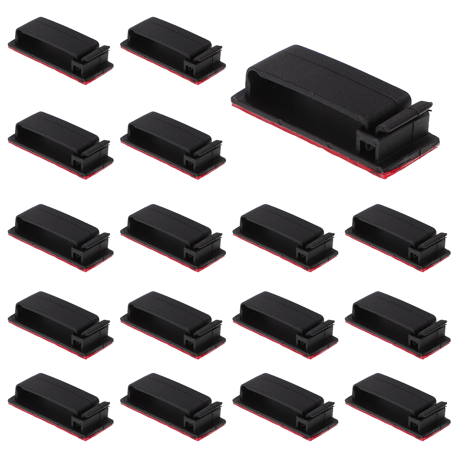 

25pcs Cable Organizer Adhesive Wall Clips Flat Cord Management Clamps Wire Holder Sticky Cable Clips For Home Office Car