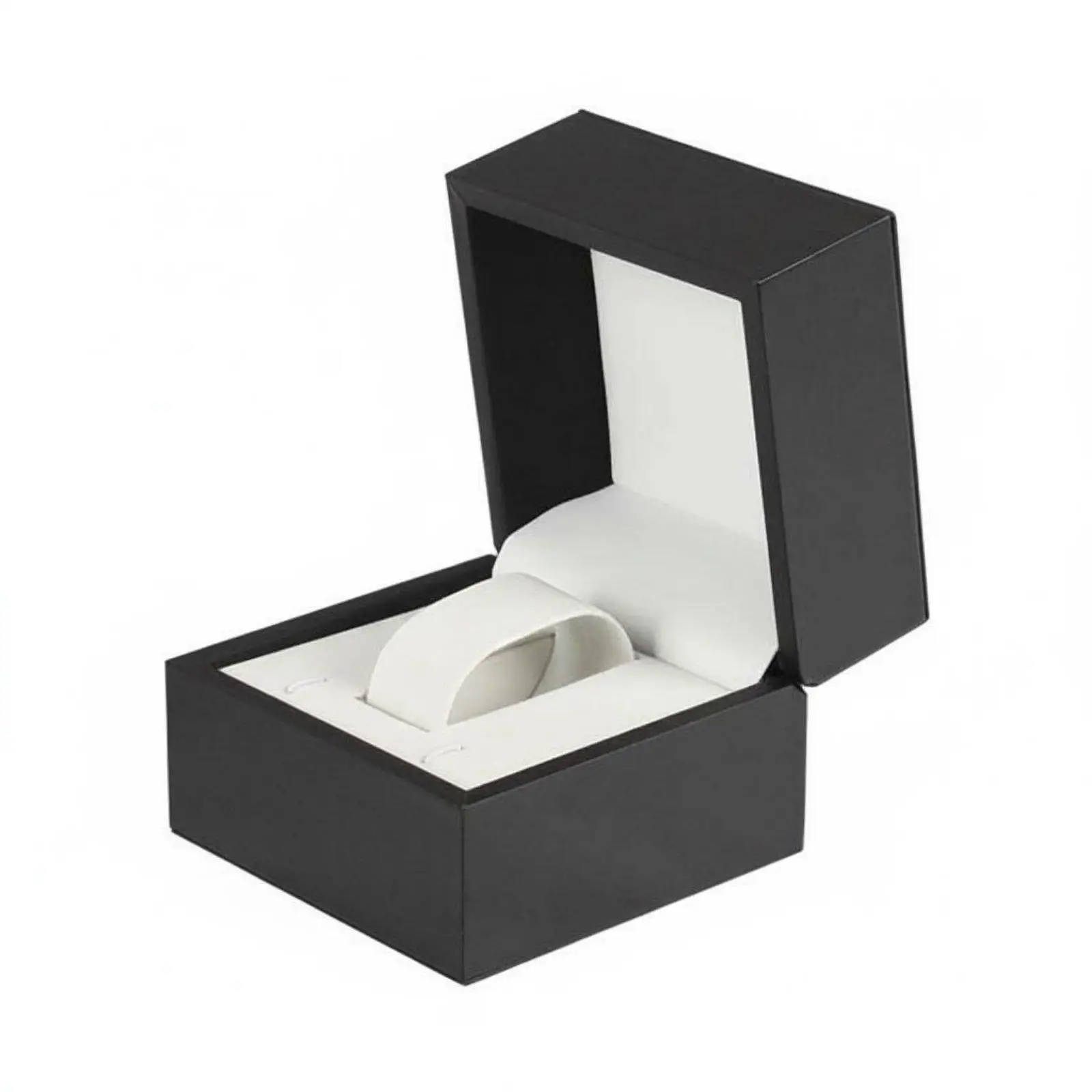 Durable PU Watch Case Single Slot Gift Box for Men Women with Curved Pillow for Secure Wrist Watch Transport and Storage