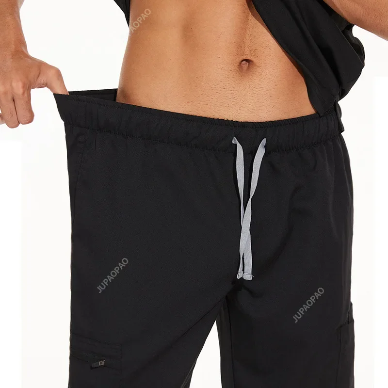 Vêtements Médicaux Givrés artificiel astiques à vaccage Rapide pour Homme, Vêtements de Laboratoire Imbibés, Clinique, Hôpital, Médecin, Travail, Col en V, Vente en Gros