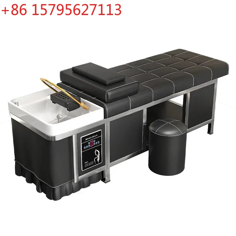 

ss newThai Head Therapy Shampoo Chair Barber Shop Beauty Salon Massage Stainless Steel Fumigation Water Heater Water Circulation