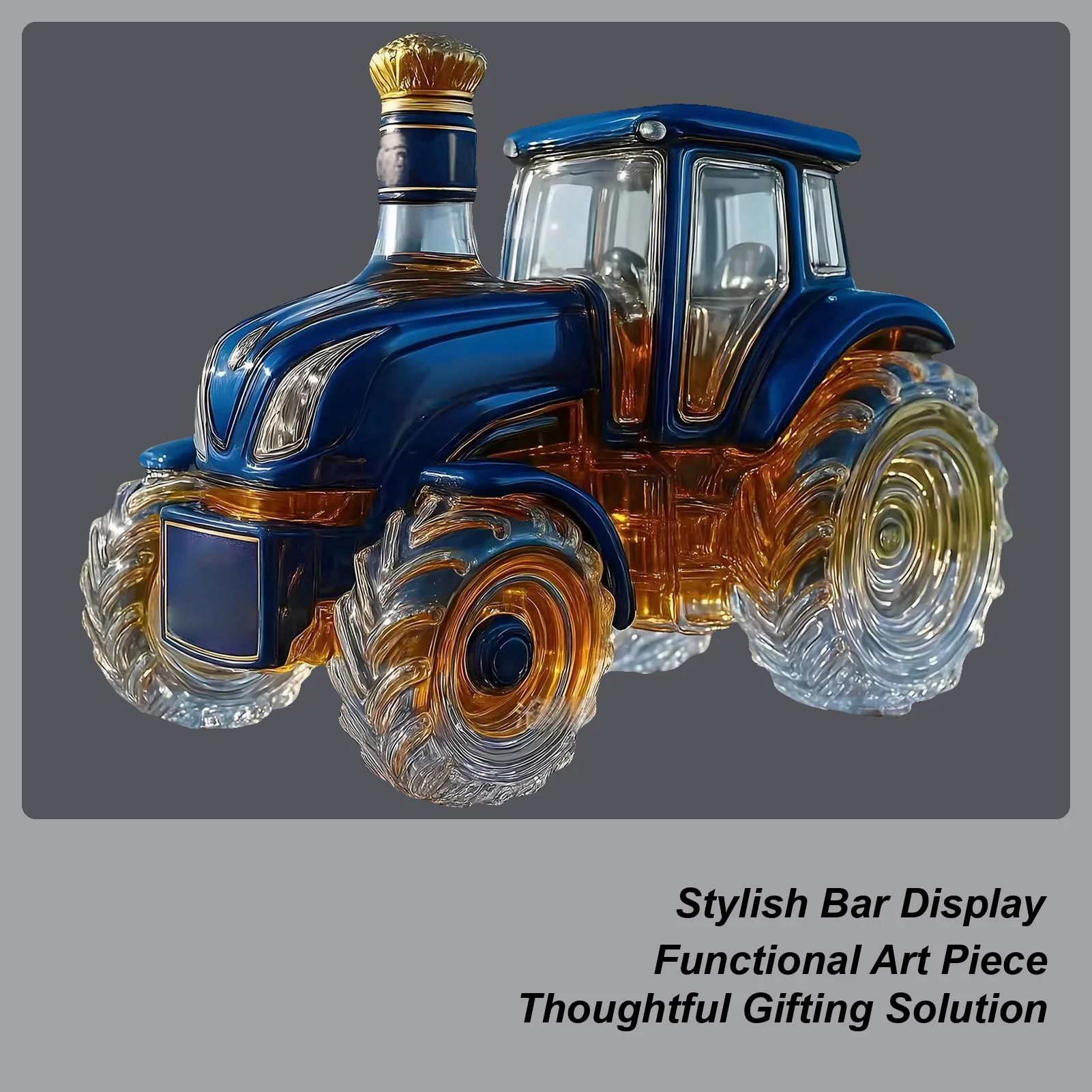 

Графин для спиртных напитков, стеклянный трактор, пустые забавные бутылки для спиртных напитков, графин для вина, бурбон, бренди, водка, домашний декор, бар, офис