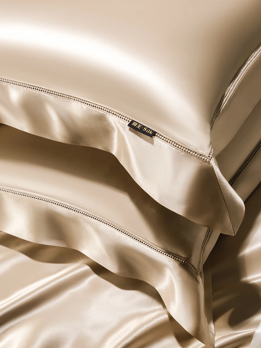 高級両面シルク4点セット 100％桑絹 滑らか寝具 裸寝用 30メートルベッドシーツ 掛け布団カバー シルク