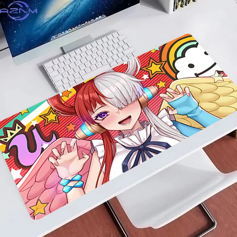 Big MousePad Gamer Extended Mouse Pad with Locking Edge Rubber Desk Mat Anime Computer Accessories One Piece Uta kawaii Mousepad