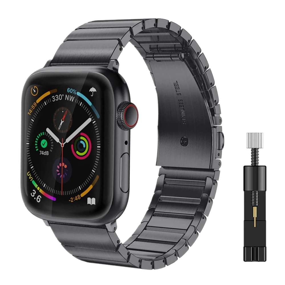 

Wristband for Apple Watch Business Band 44mm 42mm 40mm 38mm Stainless Steel Replacement Strap iWatch 6/SE/5/4/3/2/1 Bracelet