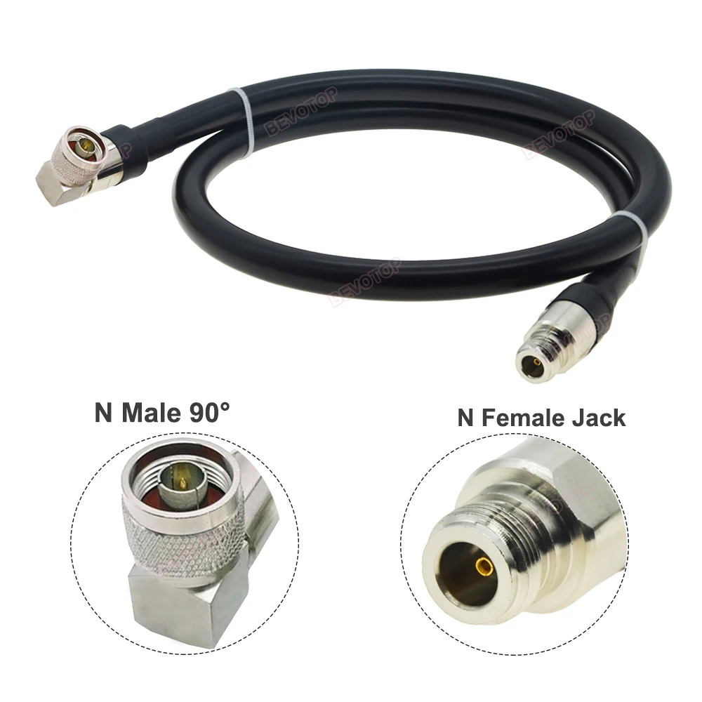 Imagem -05 - Coaxial Extensão Jumper Pigtail Lmr600 Cabo Low Loss Pigtail para 4g Lte Celular Impulsionador de Sinal 5012 n Macho para n Macho Plug 50-12 rf