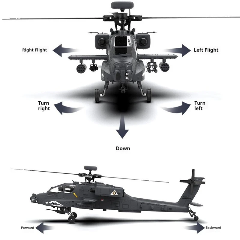 2025 Nuovo Yxznrc F11s Apache 1:32armed Elicottero Elettrico di Controllo Remoto GPS 3D Simulazione Invertita Modello di Elicottero Ragazzo Adulto G