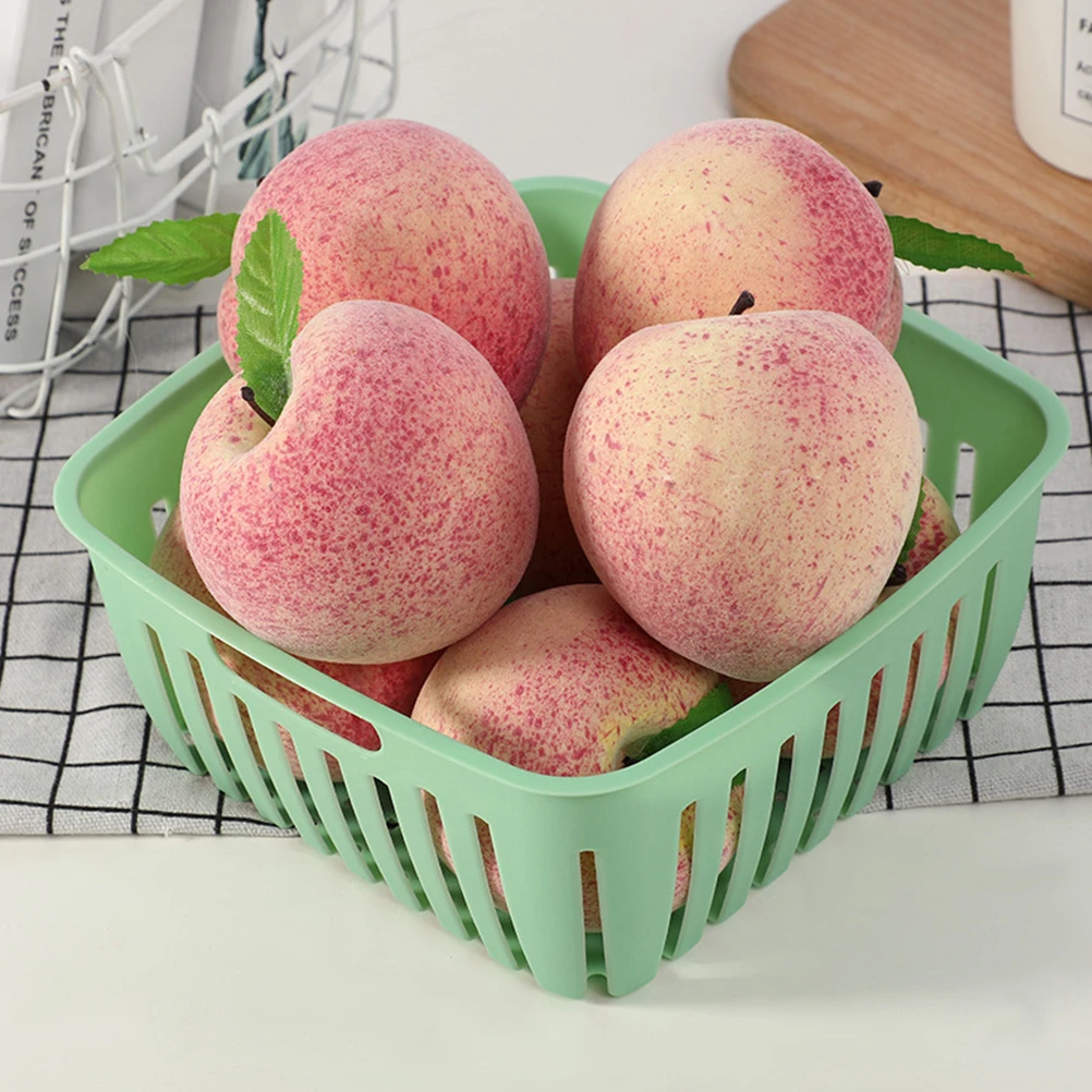 

10pcs Artificial Peach Decor Pink Fake Fruit Plastic Fruits for Home Kitchen Party Dorm Decoration Table Bathroom