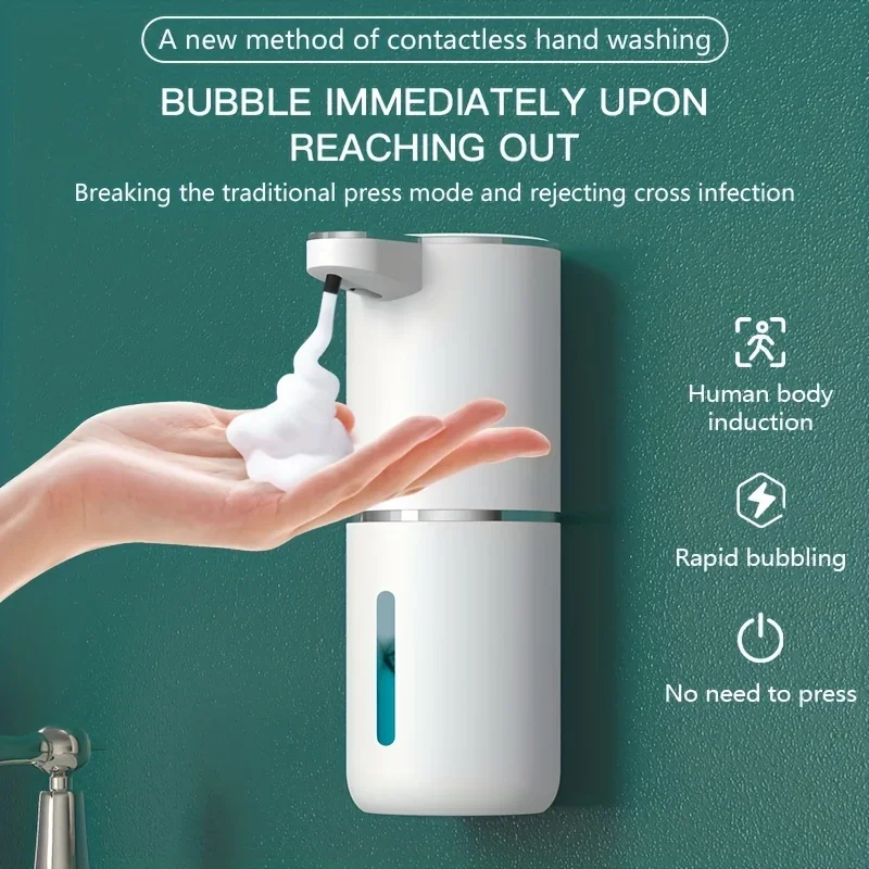 

Automatic Foam Soap Dispenser Bathroom Smart Washing Hand Machine With USB Charging White ABS Material Automatic soap dispender