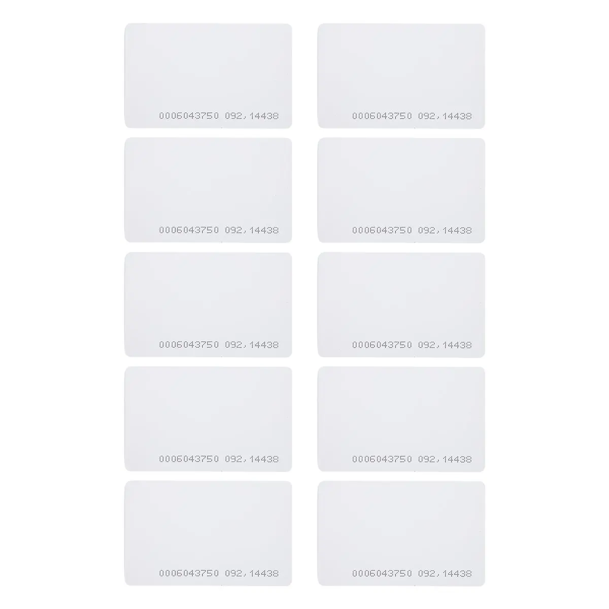 KSOL 10 Pcs White 125Khz 0.8mm RFID Access Proximity Card