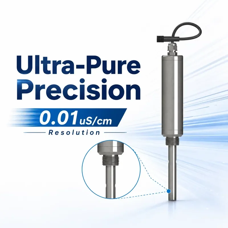 4-20mA RS485 Water Quality Meter Conductivity Resistivity EC Sensor IP68 316 Stainless Steel for Water Purification System