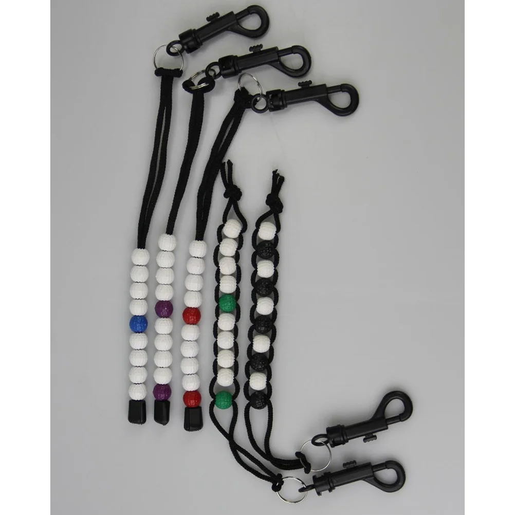 Compteur de perles tressées, 8 pièces, marque de course, comptage de balle, Clip de partition de Golf sur cours, compteur de perles