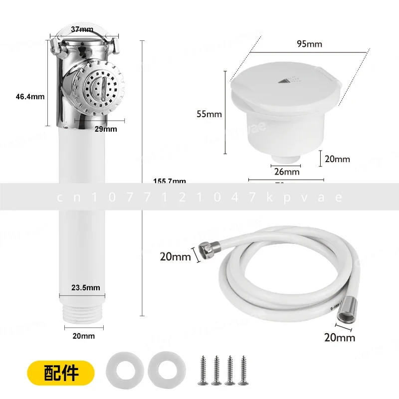 

Speedboat external shower nozzle, stainless steel shower, box external yacht marine embedded pull-out shower