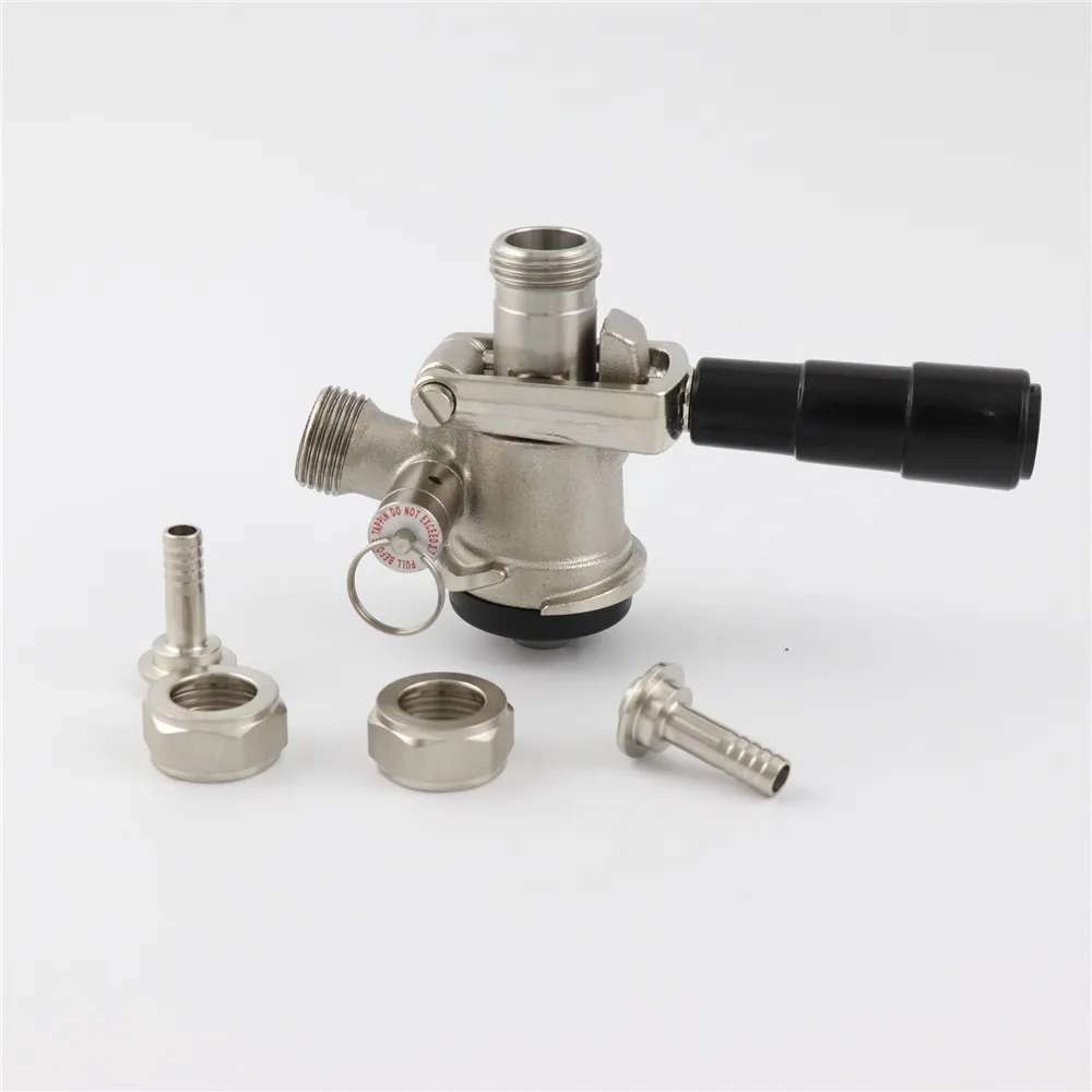 Beer Keg Coupler Sankey Tap System A D G S Type with Stainless Steel Probe Pressure Valve Homebrew Kegerator Keg Dispenser