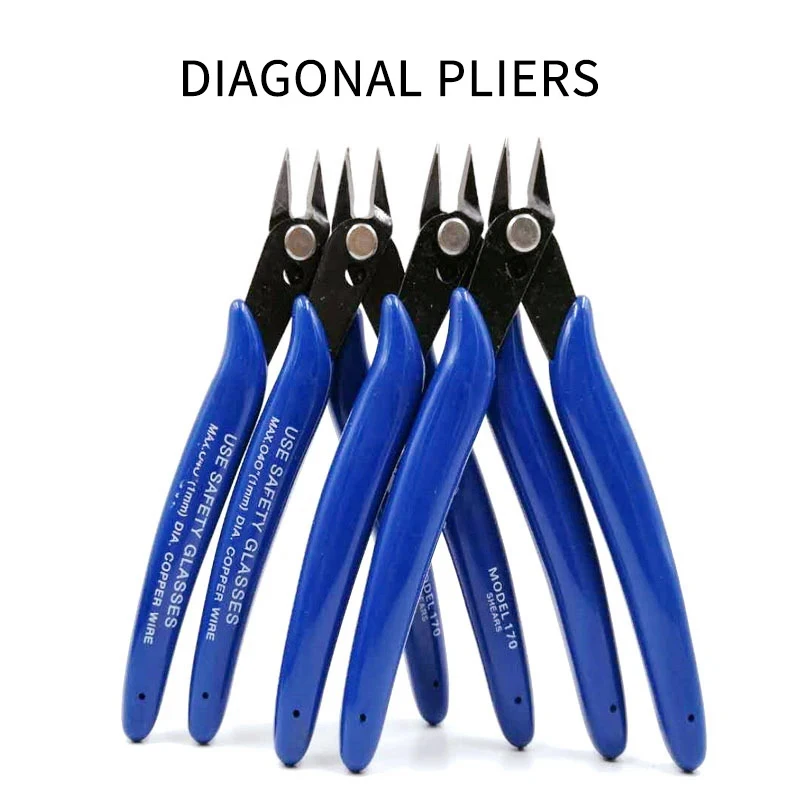 Mini Flat Side Cutter Pliers Anti-Slip Grip Precision Cable Cutters for Electronics Repair DIY Crafts